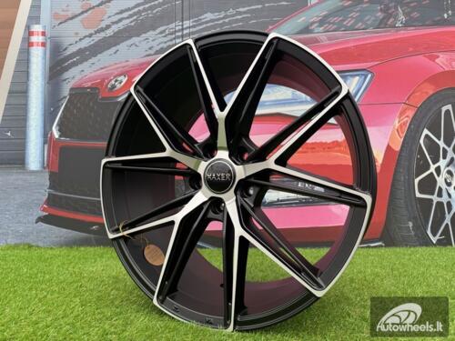 Ratlankis R19x8.5  5X114.3  ET  40  73.1  HX043  Black Polished Half Matt (MBHM)  For HAXER  (K4)  ((AKC 105 Eur))