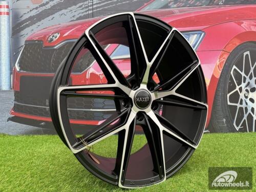 Ratlankis R19x8.5  5X114.3  ET  40  73.1  HX043  Black Polished Half Matt (MBHM)  For HAXER  (K4)  ((AKC 105 Eur))