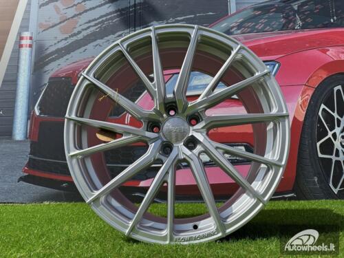 Ratlankis R21x10.5  5X112  ET  40  66.5  HX06F  Polished Silver Half Matt (MSHM)  For HAXER  (K2+P2)  (HYBRID FORGED  (Front+Rear))