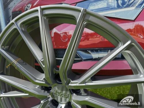 Ratlankis R21x10.5  5X112  ET  40  66.5  HX06F  Polished Silver Half Matt (MSHM)  For HAXER  (K2+P2)  (HYBRID FORGED  (Front+Rear))