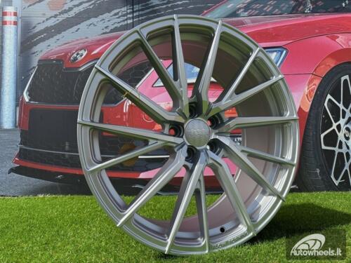 Ratlankis R21x11.5  5X112  ET  38  66.5  HX06F  Polished Silver Half Matt (MSHM)  For HAXER  (K2)  (HYBRID FORGED (AKC 120 Eur) (Front+Rear))