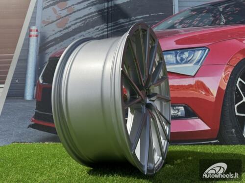 Ratlankis R21x11.5  5X112  ET  38  66.5  HX06F  Polished Silver Half Matt (MSHM)  For HAXER  (K2)  (HYBRID FORGED (AKC 120 Eur) (Front+Rear))