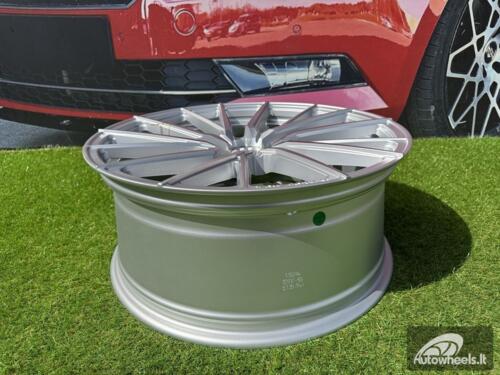 Ratlankis R21x11.5  5X112  ET  38  66.5  HX06F  Polished Silver Half Matt (MSHM)  For HAXER  (K2)  (HYBRID FORGED (AKC 120 Eur) (Front+Rear))