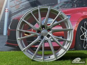 Ratlankis R21x11.5  5X112  ET  38  66.5  HX06F  Polished Silver Half Matt (MSHM)  For HAXER  (K2)  (HYBRID FORGED (AKC 120 Eur) (Front+Rear))
