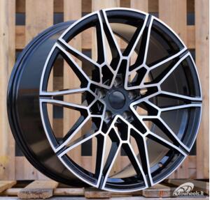 Ratlankis R20x8.5  5X112  ET  25  66.6  I0293  Black Polished (MB)  For BMW  (K7+P2)  (Rear+Front)