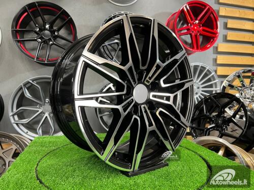 Ratlankis R20x8.5  5X112  ET  25  66.6  I0294  Black Polished (MB)  For BMW  (P2+K7)  (Rear+Front)