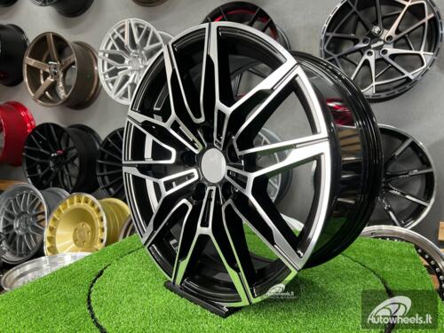 Ratlankis R20x8.5  5X112  ET  25  66.6  I0294  Black Polished (MB)  For BMW  (P2+K7)  (Rear+Front)