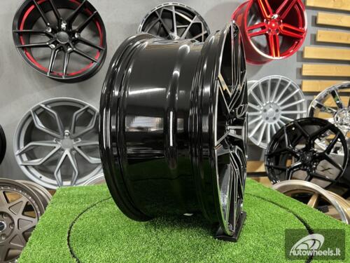 Ratlankis R20x8.5  5X120  ET  35  72.6  I0294  Black Polished (MB)  For BMW  (K7+P1+P2)  (Rear+Front)