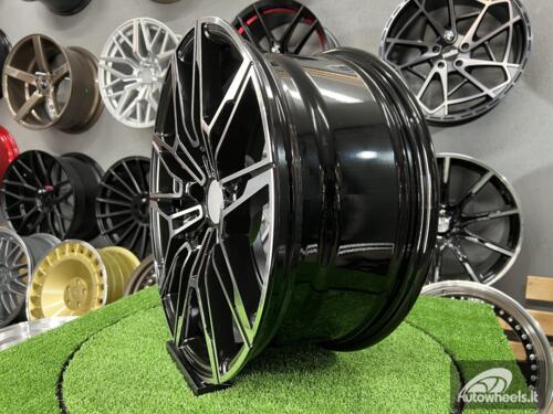 Ratlankis R20x9.5  5X120  ET  38  72.6  I0294  Black Polished (MB)  For BMW  (K7+P1+P2)  (Rear+Front)