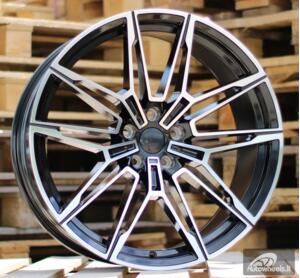 Ratlankis R18x8  5X120  ET  34  72.6  I0294  (BYD1677)  Black Polished (MB)  For BMW  (P+Z2+P1+Z3)  (Front+Rear)