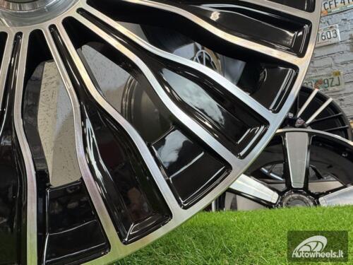 Ratlankis R21x9  5X112  ET  34  66.6  I0313  (BY1785)  Black Polished (MB)  For MER  (Z3)  (Rear+Front)