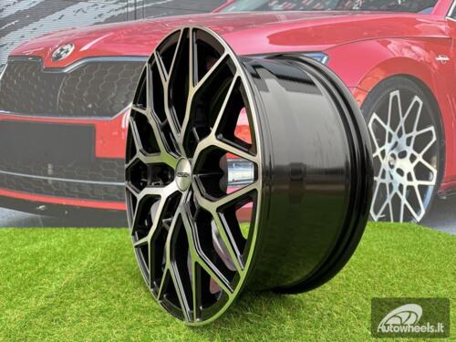 Ratlankis R18x8  5X160  ET  50  65.1  I0319  (IN-LD1)  Black Polished (MB)  For RACIN  (K7)  (Gloss Black Polished Style Vossen (max 1100kg))