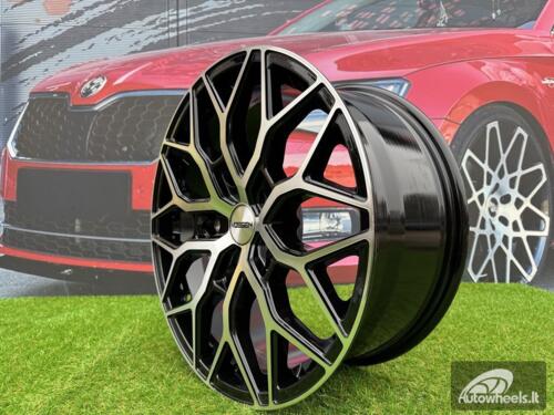 Ratlankis R18x8  5X160  ET  50  65.1  I0319  (IN-LD1)  Black Polished (MB)  For RACIN  (K7)  (Gloss Black Polished Style Vossen (max 1100kg))