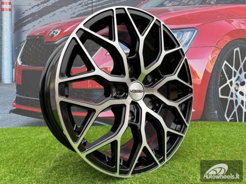 Ratlankis R18x8  5X160  ET  50  65.1  I0319  (IN-LD1)  Black Polished (MB)  For RACIN  (K7)  (Gloss Black Polished Style Vossen (max 1100kg))