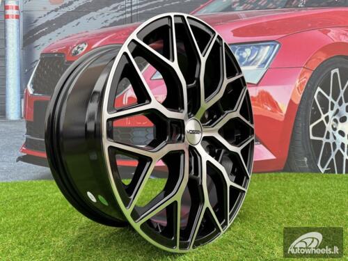 Ratlankis R18x8  5X160  ET  50  65.1  I0319  (IN-LD1)  Black Polished (MB)  For RACIN  (K7)  (Gloss Black Polished Style Vossen (max 1100kg))