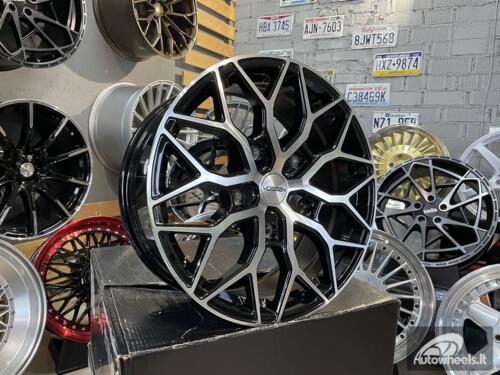 Ratlankis R18x8  5X160  ET  50  65.1  I0319  (IN-LD1)  Black Polished (MB)  For RACIN  (K7+P2)  (4x4 Gloss Black Polished Style Vossen (max 1100kg))