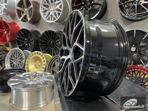 Ratlankis R18x8  5X160  ET  50  65.1  I0319  (IN-LD1)  Black Polished (MB)  For RACIN  (K7+P2)  (4x4 Gloss Black Polished Style Vossen (max 1100kg))