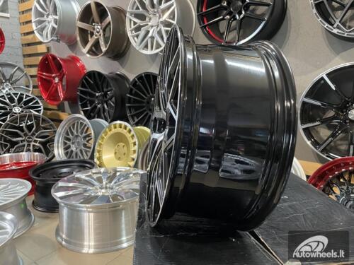 Ratlankis R18x8  5X160  ET  50  65.1  I0319  (IN-LD1)  Black Polished (MB)  For RACIN  (K7+P2)  (4x4 Gloss Black Polished Style Vossen (max 1100kg))