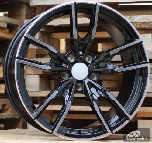 Ratlankis R18x8  5X120  ET  34  72.6  I5478  Black Polished (MB)  For BMW  (K7)  (Rear+Front)