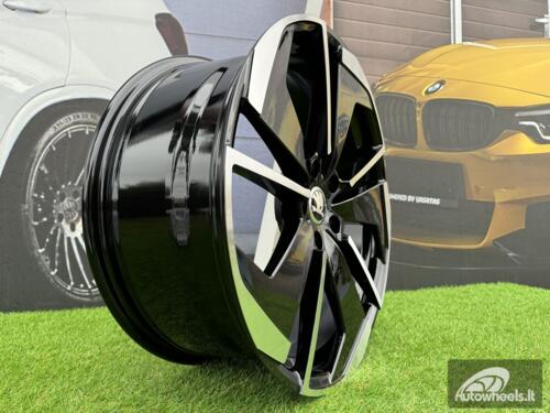 Ratlankis R18x8  5X112  ET  45  57.1  I5579  Black Polished (MB)  For SKODA  (A+K7)
