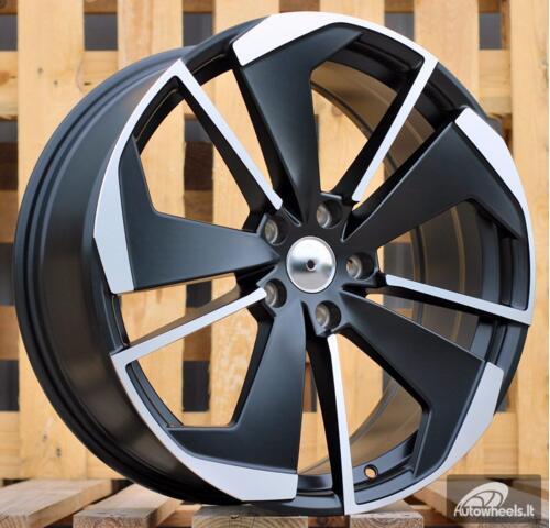 Ratlankis R19x8  5X112  ET  45  57.1  I5579  Black Polished Half Matt (MBHM)  For SKODA  (K7)