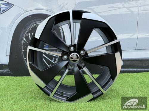 Ratlankis R19x8  5X112  ET  45  57.1  I5579  Black Polished Half Matt (MBHM)  For SKODA  (K7)