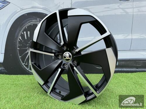 Ratlankis R19x8  5X112  ET  45  57.1  I5579  Black Polished Half Matt (MBHM)  For SKODA  (K7)