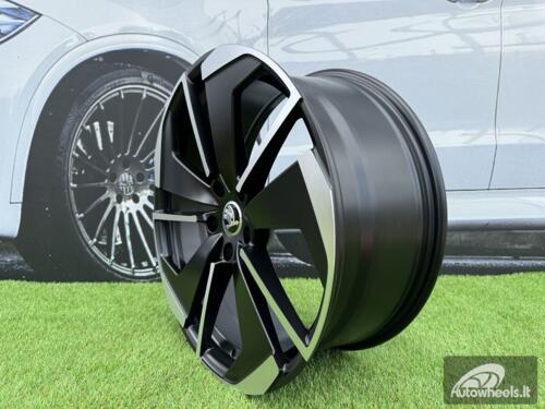 Ratlankis R19x8  5X112  ET  45  57.1  I5579  Black Polished Half Matt (MBHM)  For SKODA  (K7)