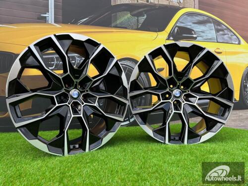 Ratlankis R22x9.5  5X112  ET  32  66.6  I5592  Black Polished (MB)  For BMW  (K8+Z7)  (NEW X7 (Rear+Front))