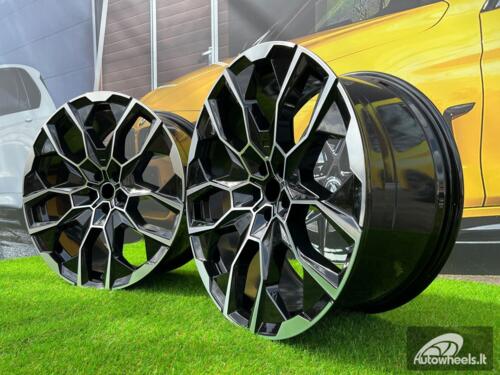 Ratlankis R22x9.5  5X112  ET  32  66.6  I5592  Black Polished (MB)  For BMW  (P2)  (NEW X7 (Rear+Front))
