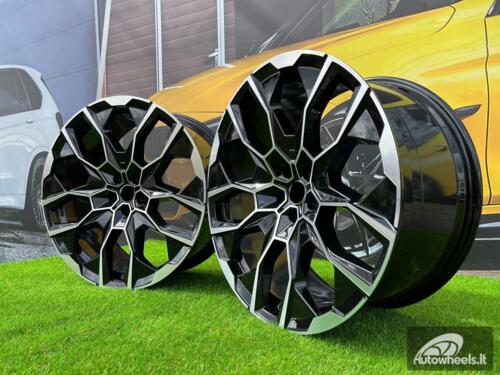 Ratlankis R22x9.5  5X112  ET  32  66.6  I5592  Black Polished (MB)  For BMW  (P2)  (NEW X7 (Rear+Front))