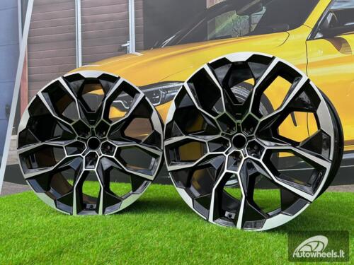 Ratlankis R22x9.5  5X112  ET  32  66.6  I5592  Black Polished (MB)  For BMW  (P2)  (NEW X7 (Rear+Front))