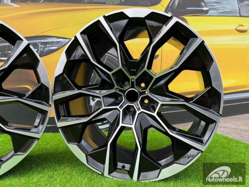 Ratlankis R22x9.5  5X112  ET  32  66.6  I5592  Black Polished (MB)  For BMW  (P2)  (NEW X7 (Rear+Front))