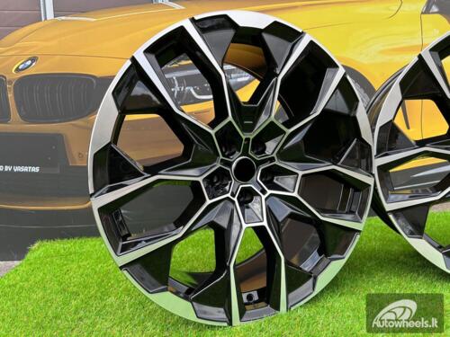 Ratlankis R22x9.5  5X112  ET  32  66.6  I5592  Black Polished (MB)  For BMW  (P2)  (NEW X7 (Rear+Front))