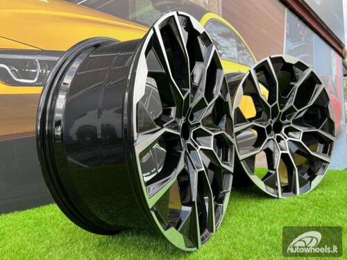 Ratlankis R22x9.5  5X112  ET  32  66.6  I5592  Black Polished (MB)  For BMW  (P2)  (NEW X7 (Rear+Front))