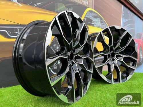 Ratlankis R22x9.5  5X112  ET  32  66.6  I5592  Black Polished (MB)  For BMW  (P2)  (NEW X7 (Rear+Front))