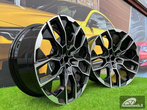 Ratlankis R22x9.5  5X112  ET  32  66.6  I5592  Black Polished (MB)  For BMW  (P2)  (NEW X7 (Rear+Front))