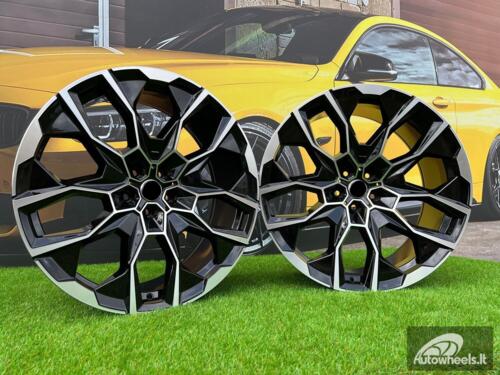 Ratlankis R22x9.5  5X112  ET  32  66.6  I5592  Black Polished (MB)  For BMW  (P2)  (NEW X7 (Rear+Front))