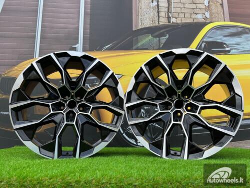 Ratlankis R22x9.5  5X112  ET  32  66.6  I5592  Black Polished (MB)  For BMW  (P2)  (NEW X7 (Rear+Front))