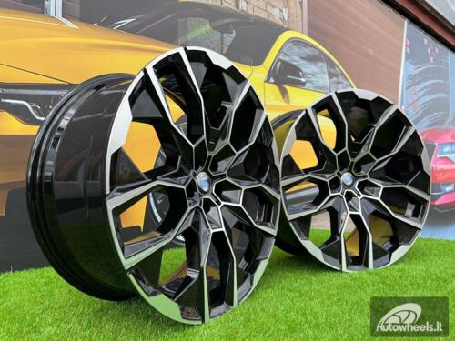 Ratlankis R21x9.5  5X112  ET  36  66.6  I5592  Black Polished (MB)  For BMW  (P2)  (New X7)