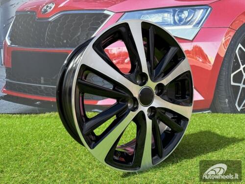 Ratlankis R15x5.5  4X100  ET  44  54.1  I6072  Black Polished (MB)  For TOYOT  (K7)