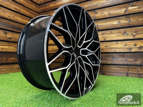 Ratlankis R20x8.5  5X112  ET  25  66.6  IN292  Black Polished (MB)  For BMW  (K7+K8)  (Rear+Front)