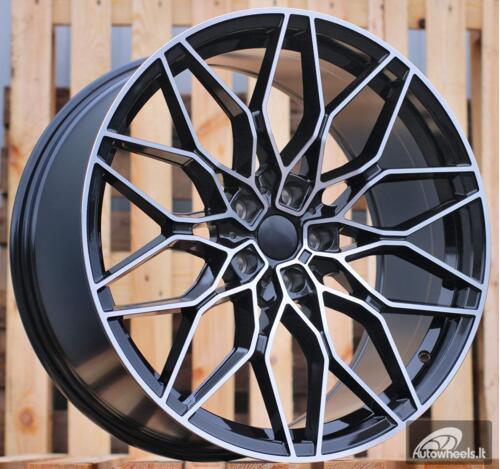 Ratlankis R20x8.5  5X120  ET  35  72.6  IN292  (IN0292)  Black Polished (MB)  For BMW  (Z5)  (Rear+Front)