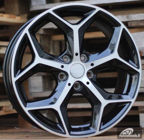 Ratlankis R18x7.5  5X112  ET  51  66.6  L1623  Black Polished (MB)  For BMW  (P1)  (X1)