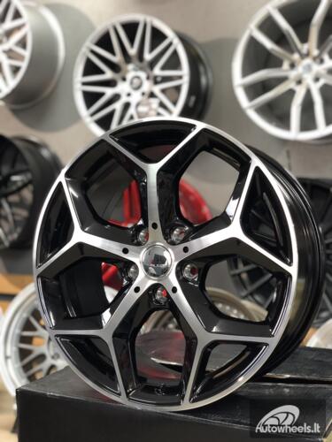 Ratlankis R18x7.5  5X112  ET  51  66.6  L1623  Black Polished (MB)  For BMW  (R+Z5)  (X1)