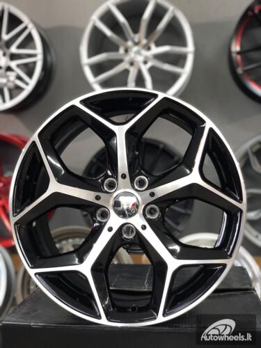 Ratlankis R18x7.5  5X112  ET  51  66.6  L1623  Black Polished (MB)  For BMW  (R+Z5)  (X1)