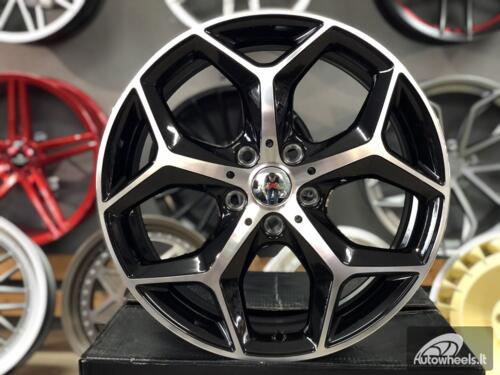Ratlankis R18x7.5  5X112  ET  51  66.6  L1623  Black Polished (MB)  For BMW  (R+Z5)  (X1)