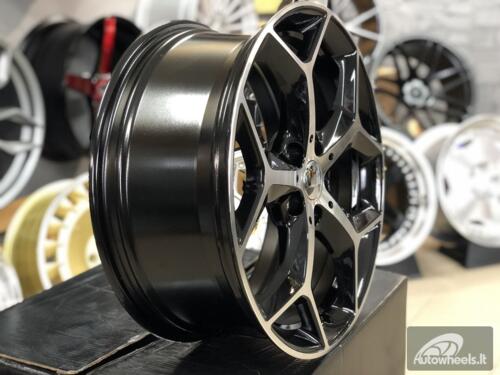 Ratlankis R18x7.5  5X112  ET  51  66.6  L1623  Black Polished (MB)  For BMW  (R+Z5)  (X1)