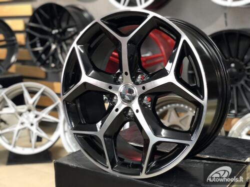 Ratlankis R18x7.5  5X112  ET  51  66.6  L1623  Black Polished (MB)  For BMW  (R+Z5)  (X1)