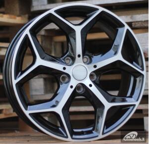 Ratlankis R18x7.5  5X112  ET  51  66.6  L1623  Black Polished (MB)  For BMW  (R+Z5)  (X1)